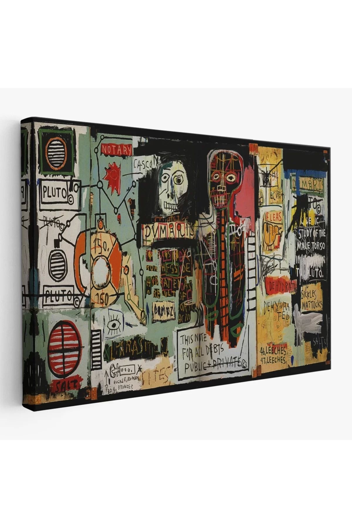 feifei Jean Michel Basquiat Notary Kanvas Tablo-5002