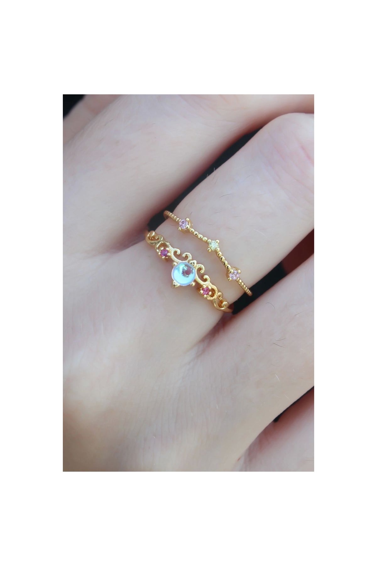 Narnuga Gold Renk Zirkon Taşlı Taç Model Kadın Yüzük - TJ-BYK2665