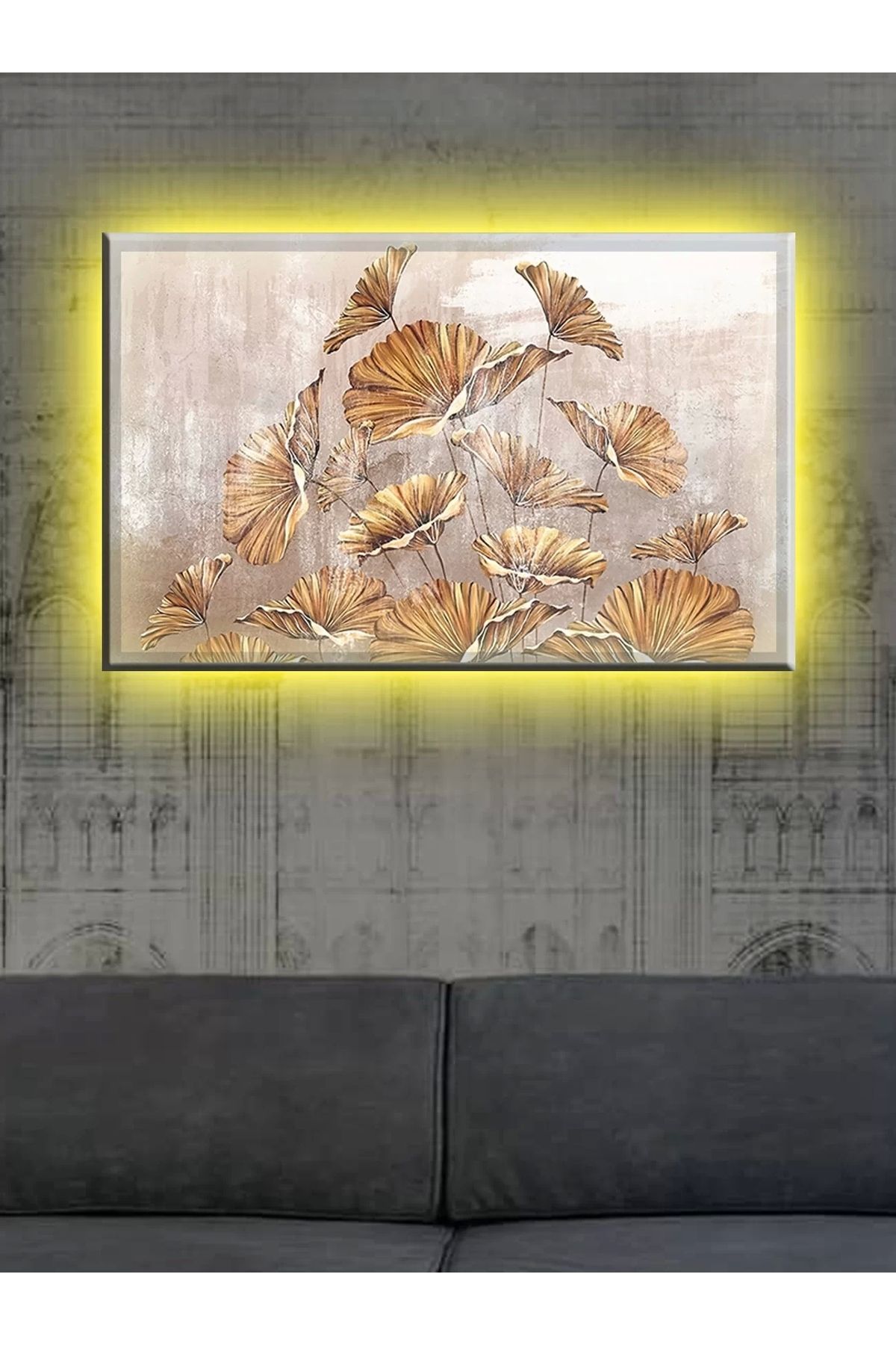 feifei Led Işıklı Sanatsal Çiçek Tablosu