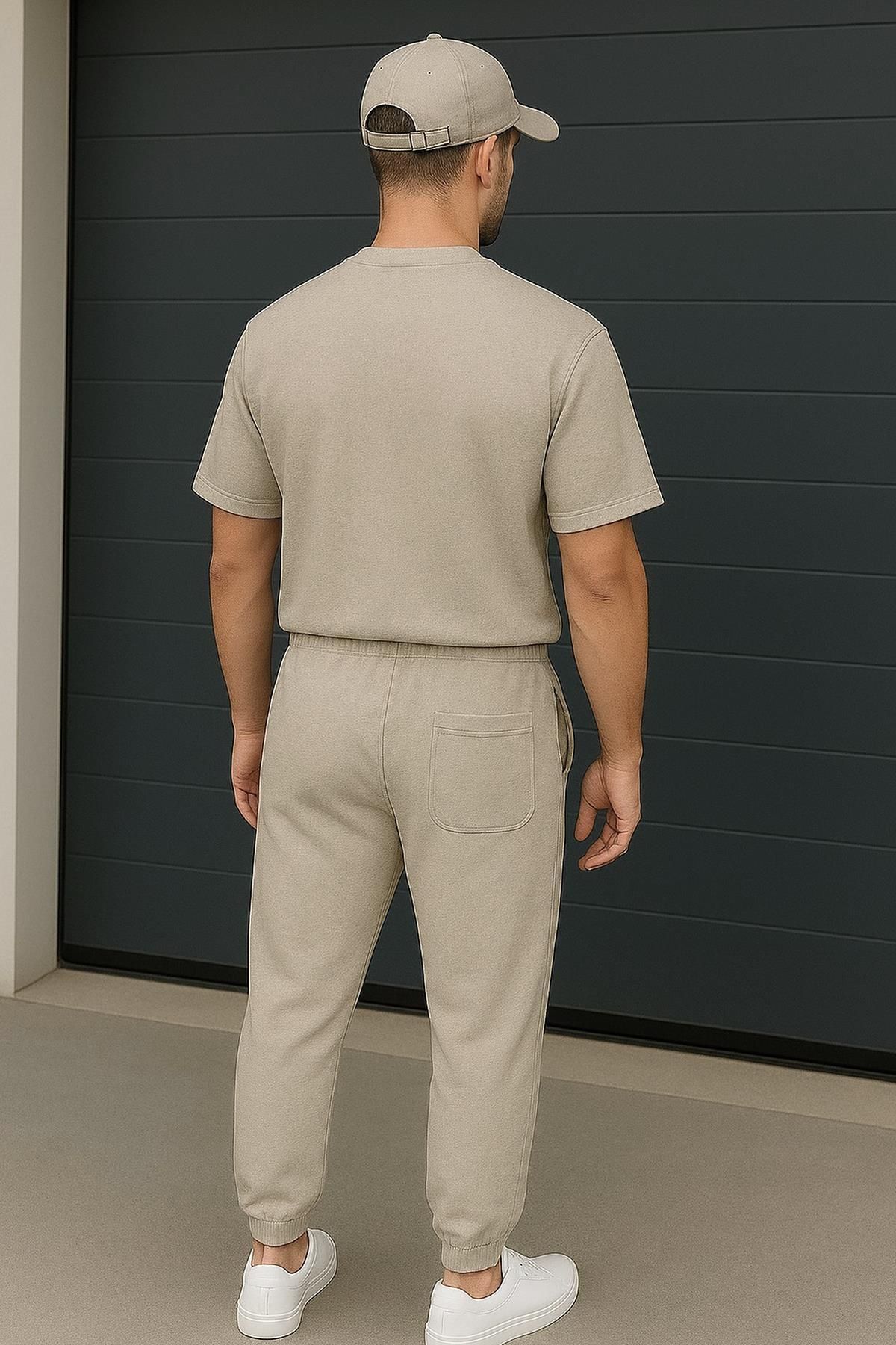 Delpino-Regular Fit Set of 2 Relax Comfort Fit Without Raised Tshirt Jogger Tracksuit Set 3