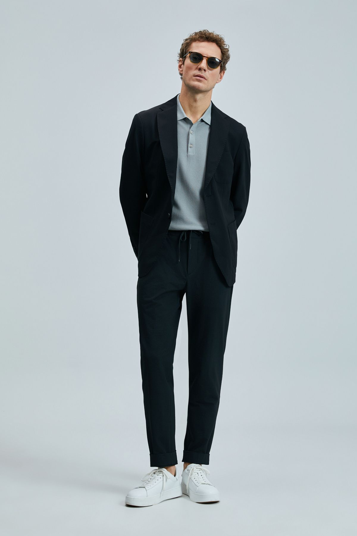 Lufian-Asel Black Slim Fit Sports Men's Blazer Jacket 5