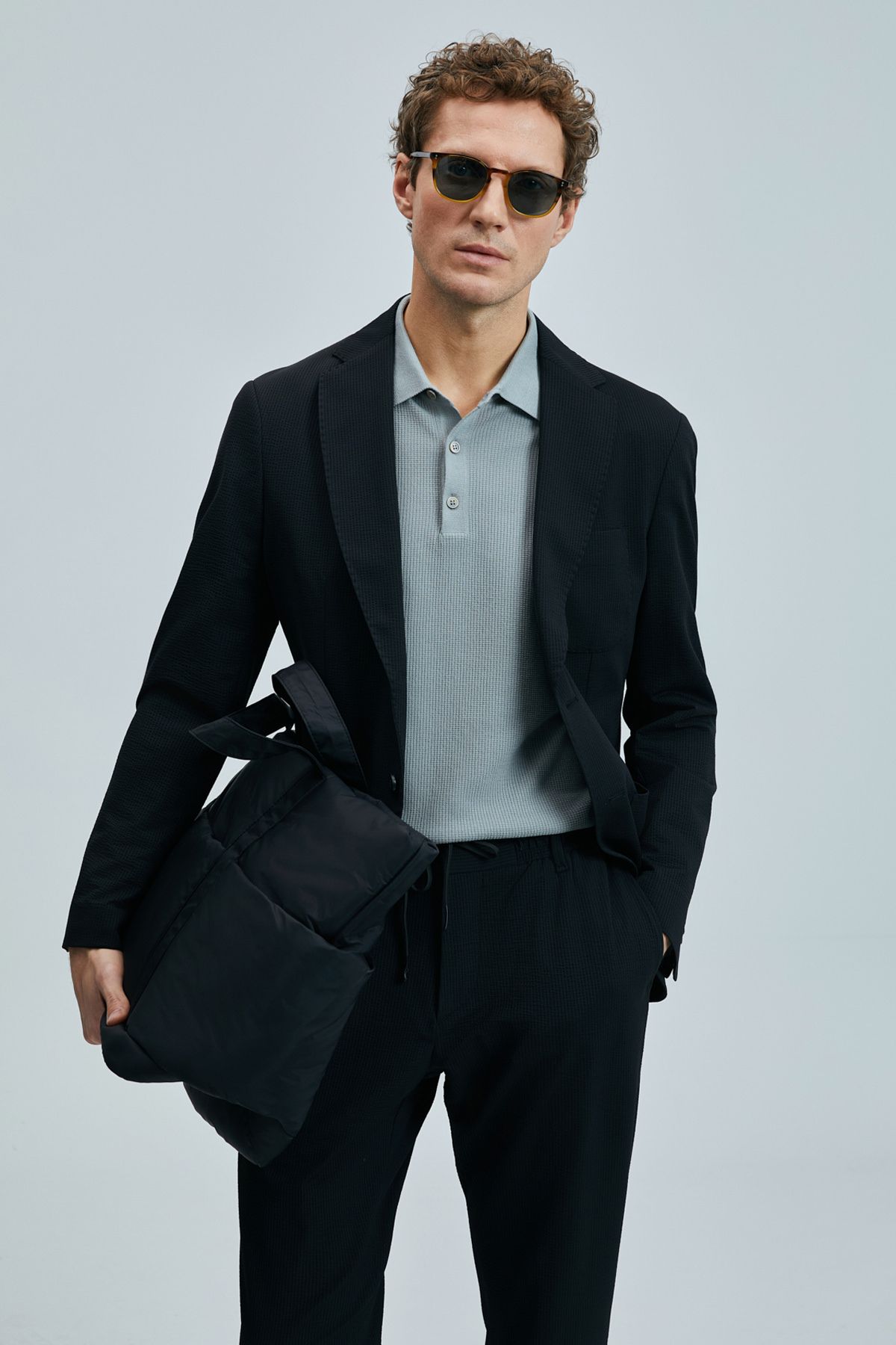 Lufian-Asel Black Slim Fit Sports Men's Blazer Jacket 3
