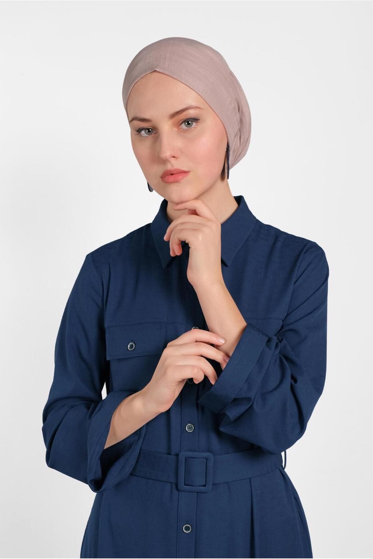 تونیک دکمه دار کمربند 4456 Alvina