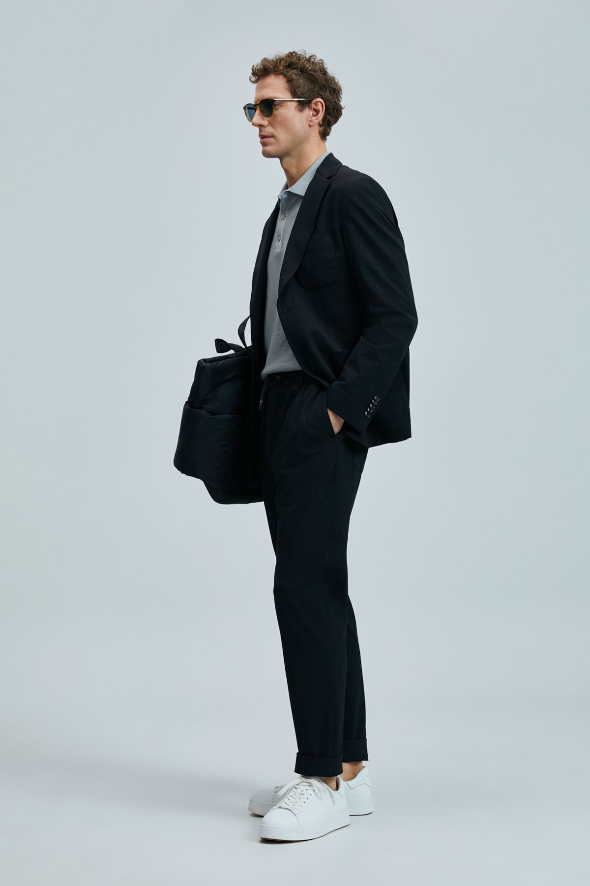 Lufian-Asel Black Slim Fit Sports Men's Blazer Jacket 4