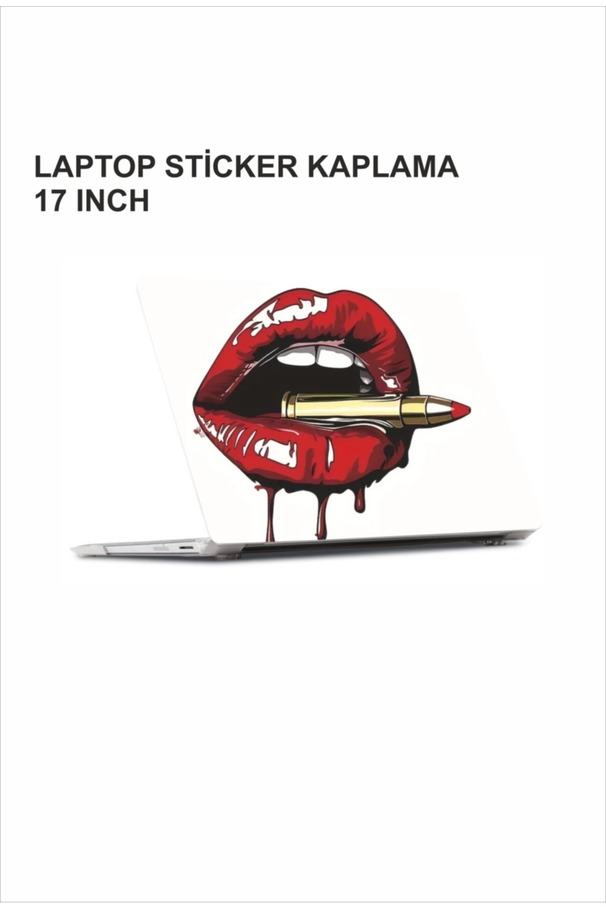 ÖZGÜL REKLAM Dudak Laptop Sticker / Laptop Kaplama / Laptop Etiket Çıkartma / Dudak Sticker