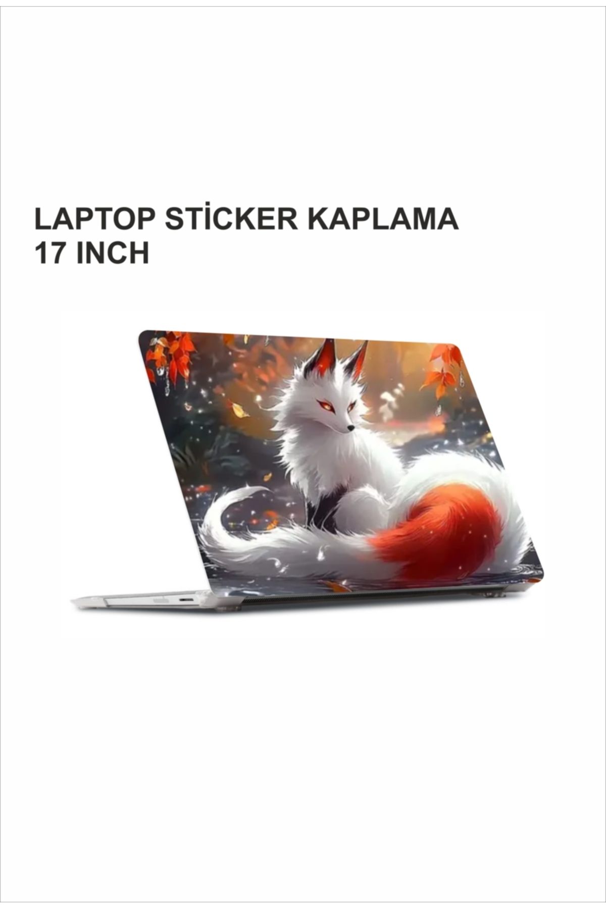 ÖZGÜL REKLAM Tilki Laptop Sticker / Laptop Kaplama / Laptop Etiket Çıkartma / Tilki Sticker