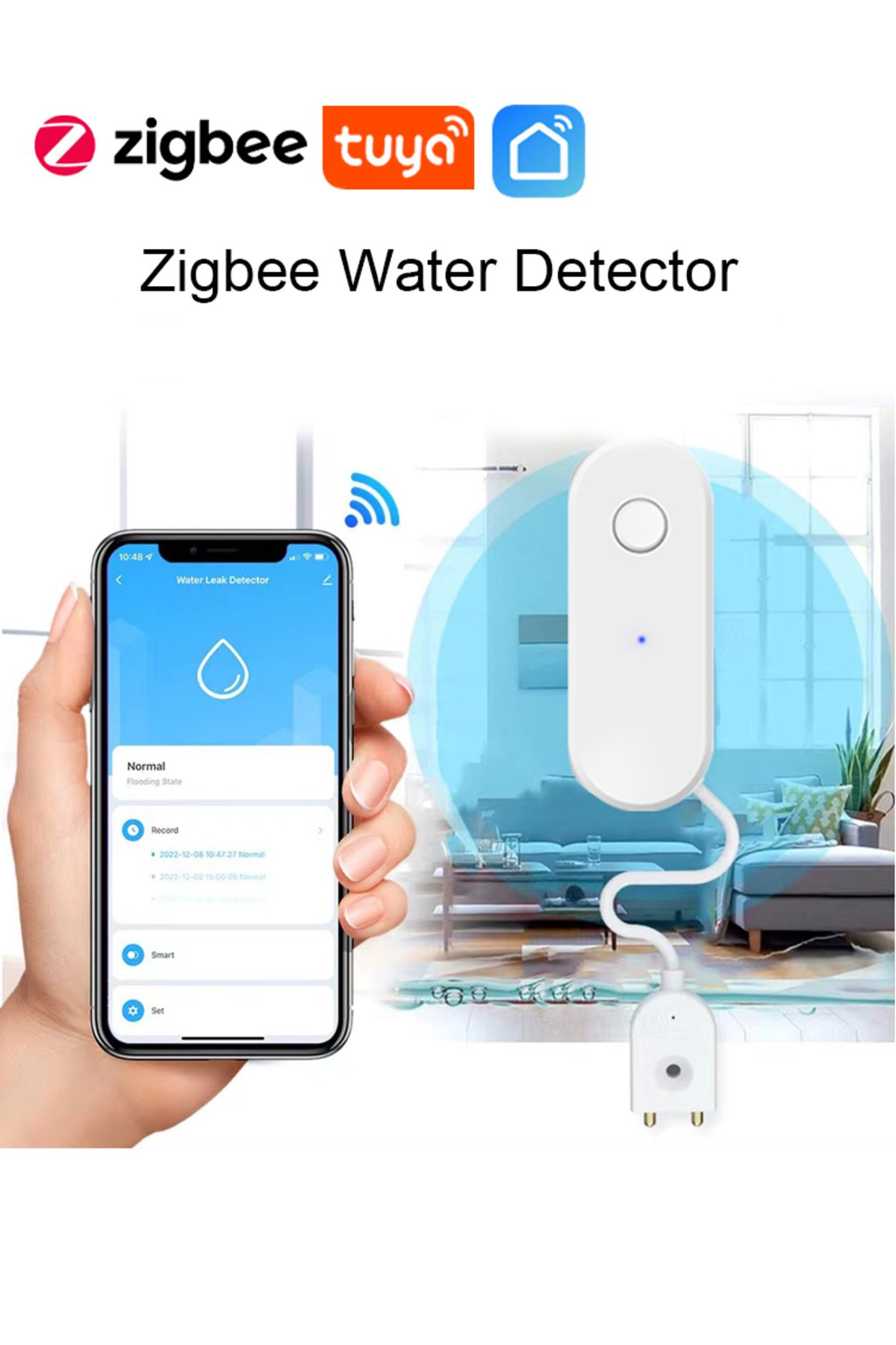 Choice-Zigbee Water Sensor Liquid Leak Detector Tuya Smart Life Linkage Alarm App Remote Monitoring Ale... 7