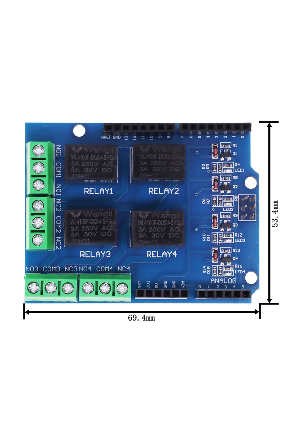Choice-5V 4 Channel Relay Shield Module for Arduino UNO R3 ARM PIC AVR DSP Electronic 4 Way Four Channel... 5