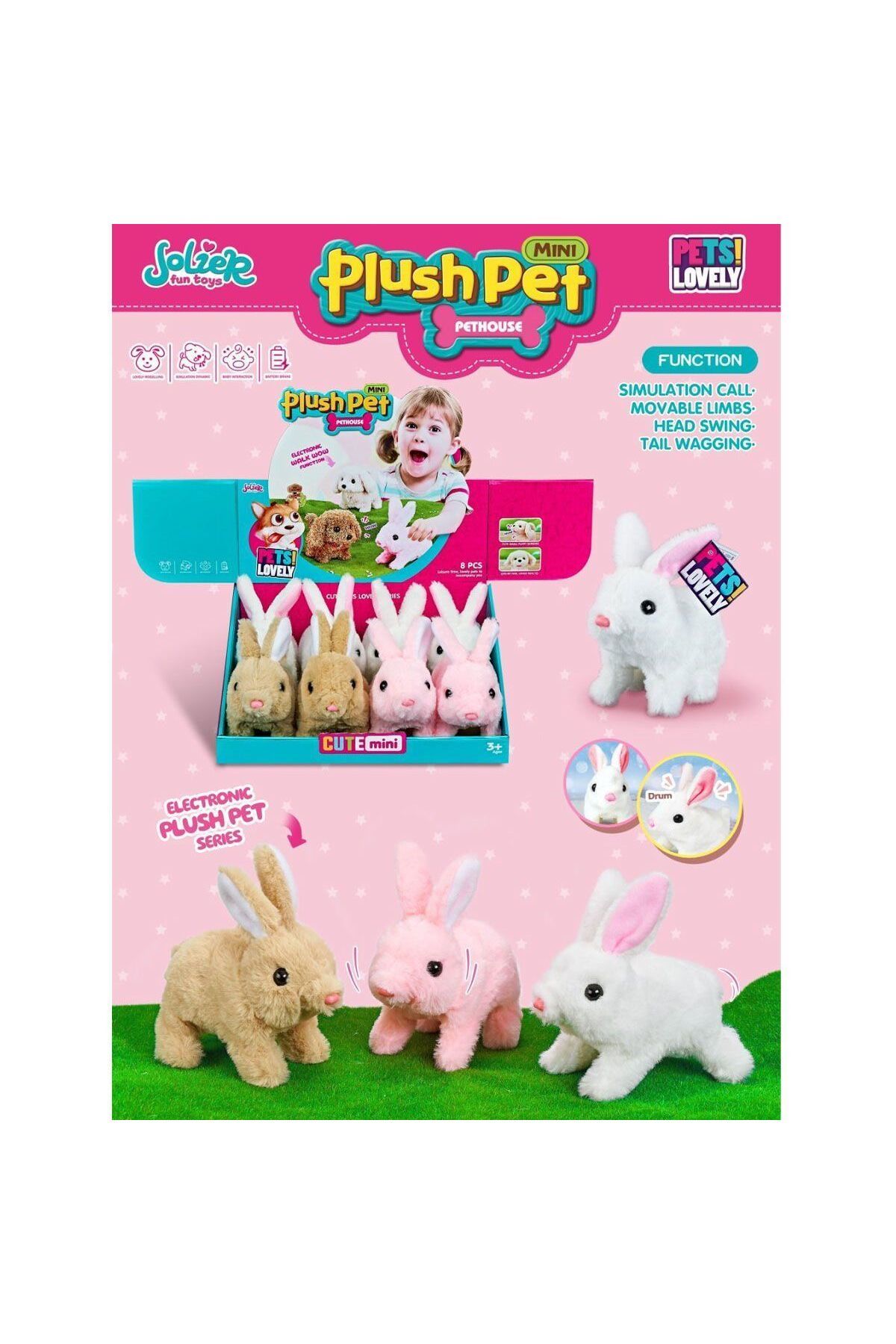 Easy Tedarik 686-101 Sesli Hareketli Sevimli Tavşan -Gepettoys