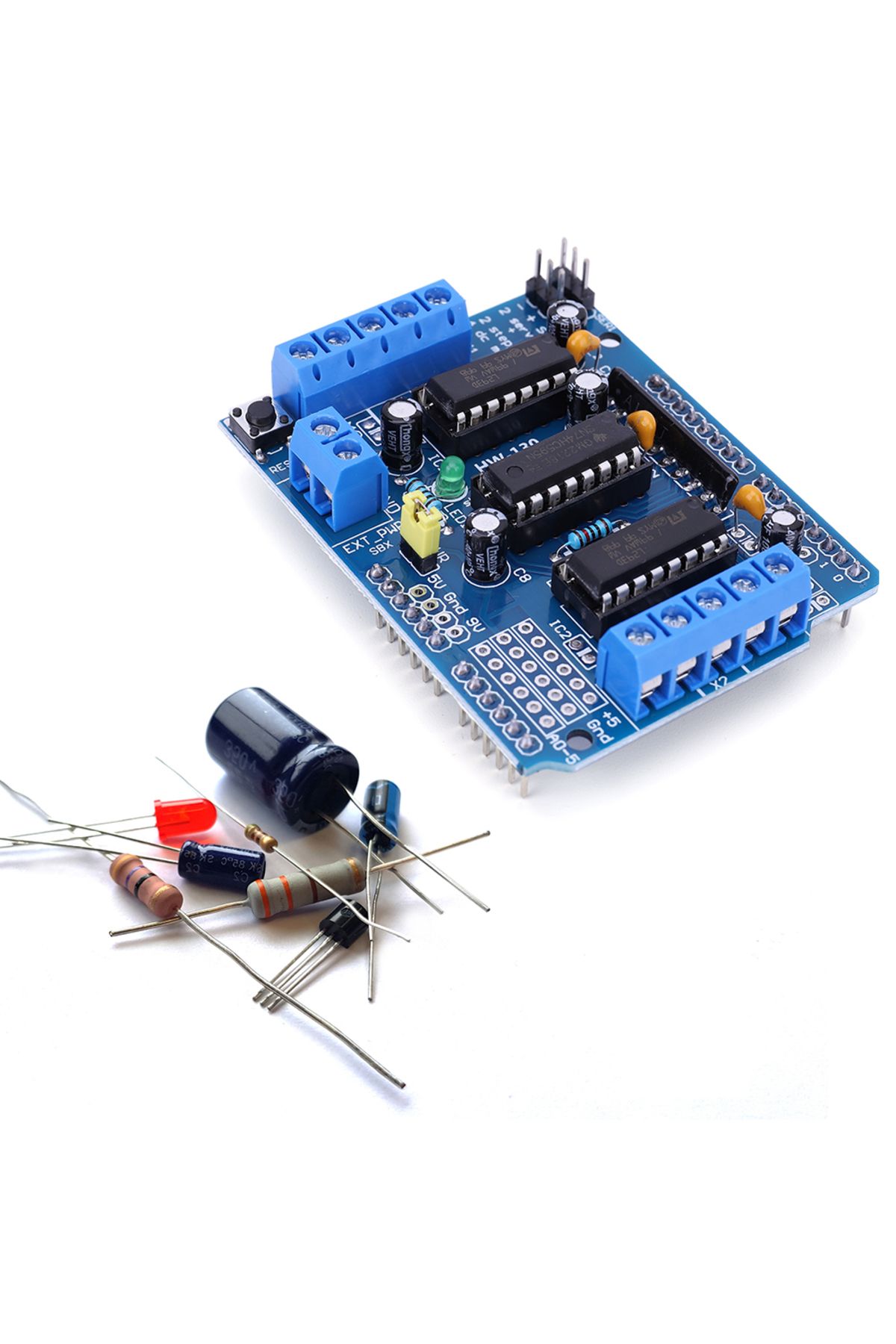 Choice-L293D DC Motor Drive Shield Stepper 4.5-36V 4CH Motor Driver Shield Board for Arduino Raspberry P... 3