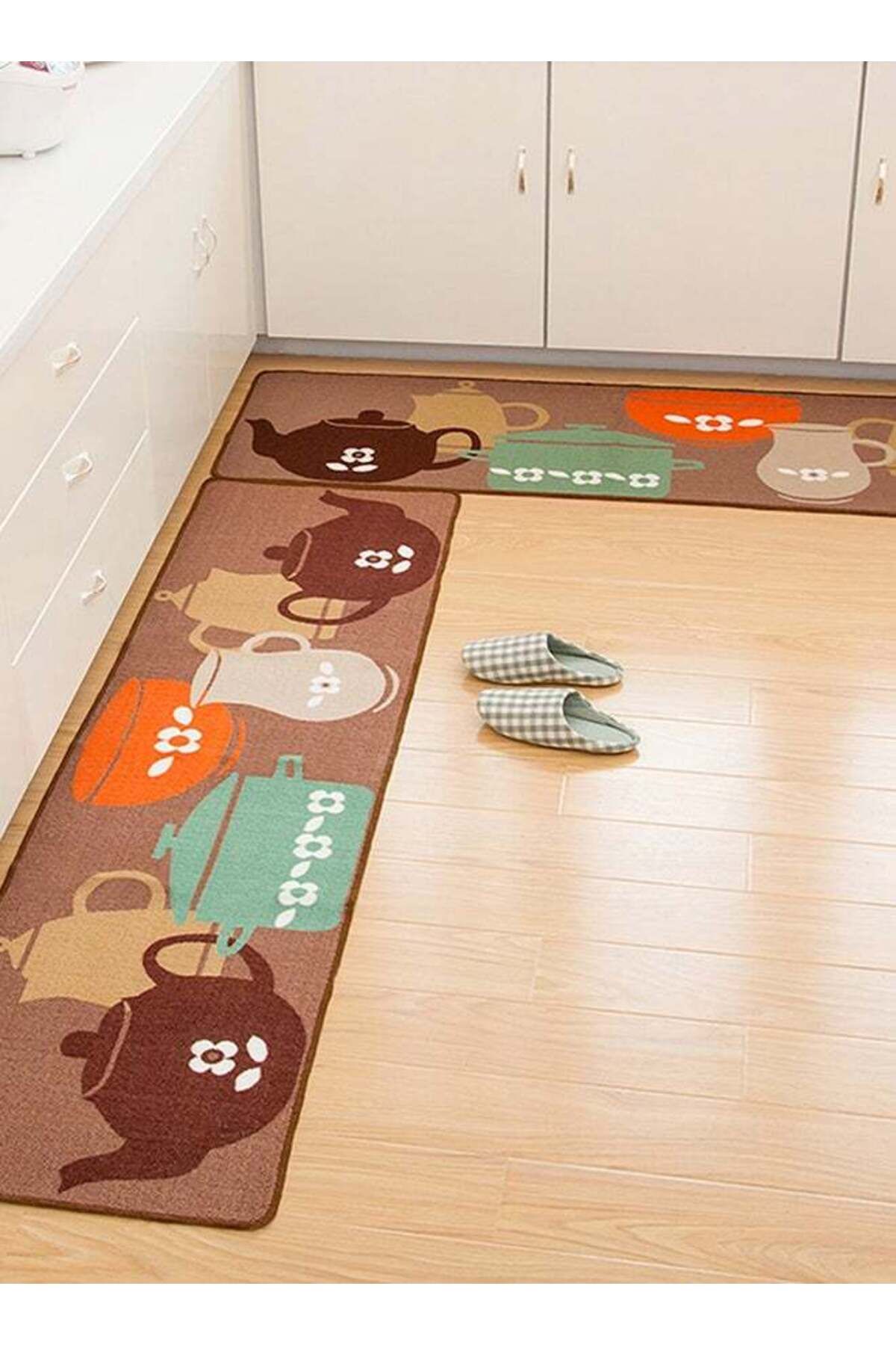 COOYA-2 Pack Kitchen Floor Mats, Non-slip and Water-Absorbent, 50*80+50*160cm, Suitable for Kitchen 1