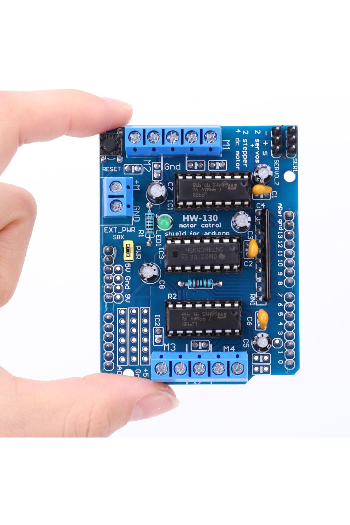 Choice-L293D DC Motor Drive Shield Stepper 4.5-36V 4CH Motor Driver Shield Board for Arduino Raspberry P... 5