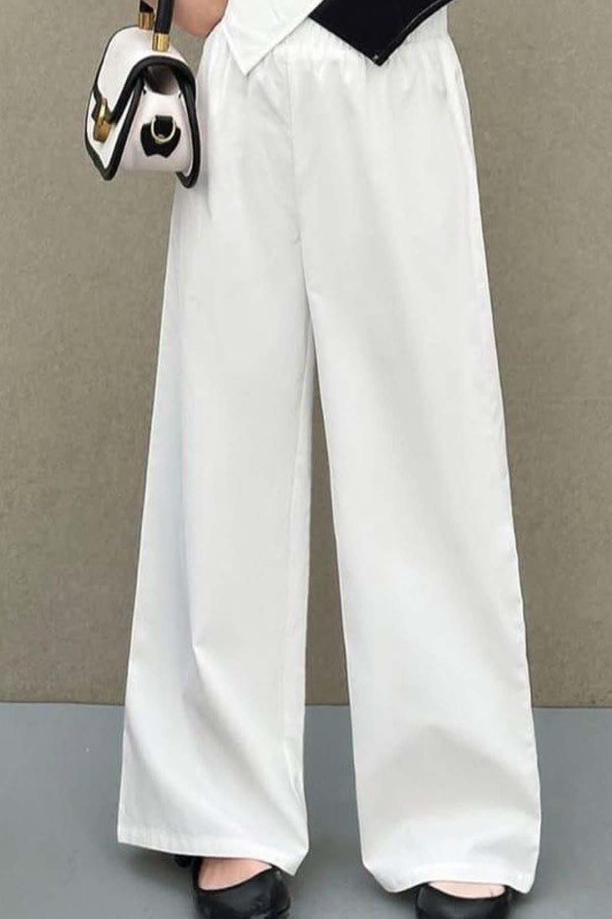 Riccotarz-Girl Asymmetrical Cut Double Color Vest Palazzo Pants Bottom Top Set 3