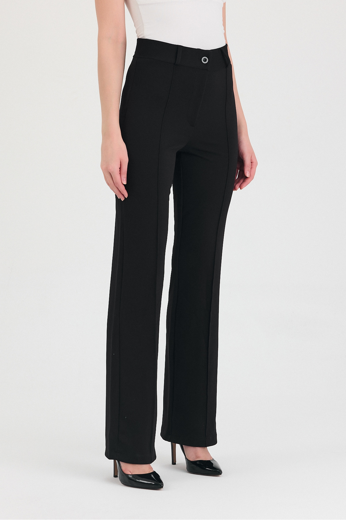 Livik-Black Çimalı Women's Shabby Super High Shabby Palazzo Pants 5