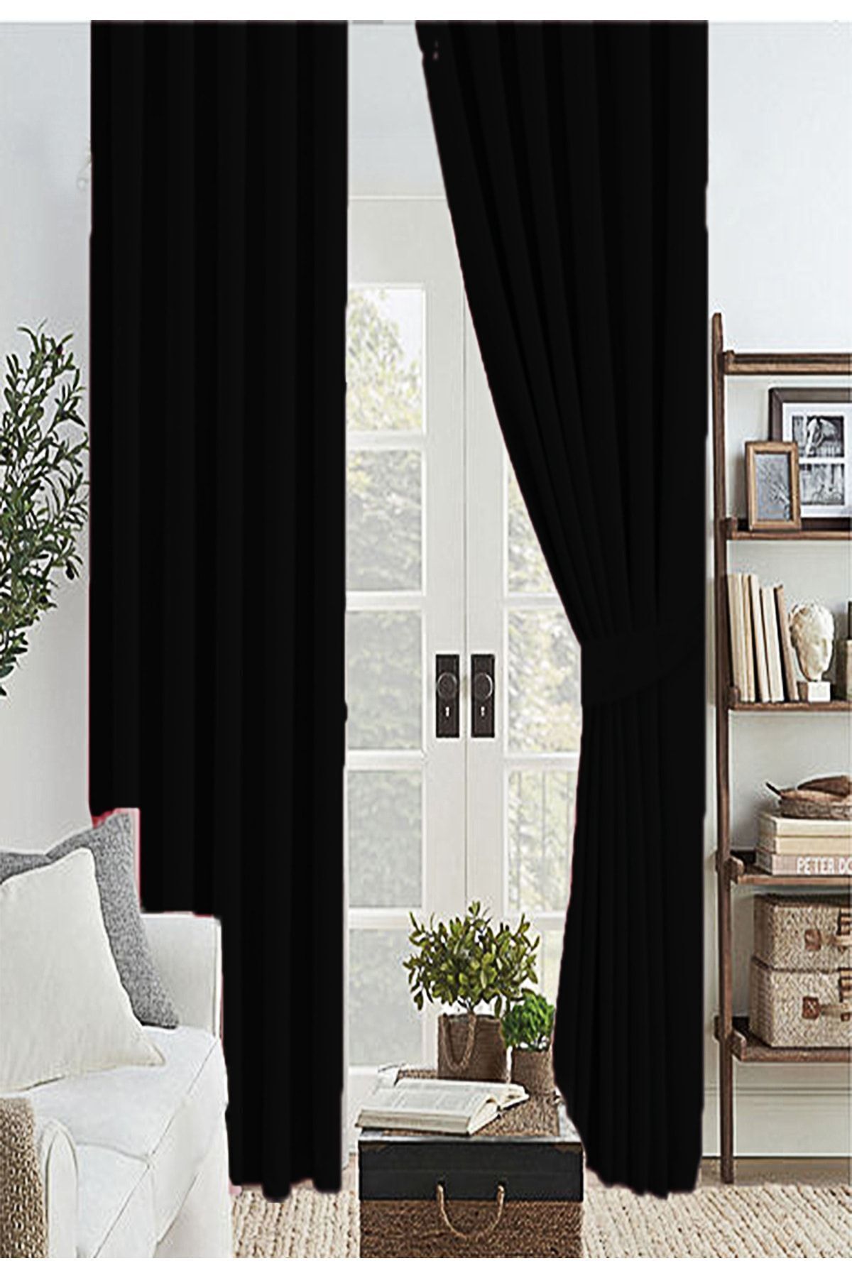 farbateks-Black Color Thick Sunshade Blackout Blackening Background Curtain Flat Planting 2