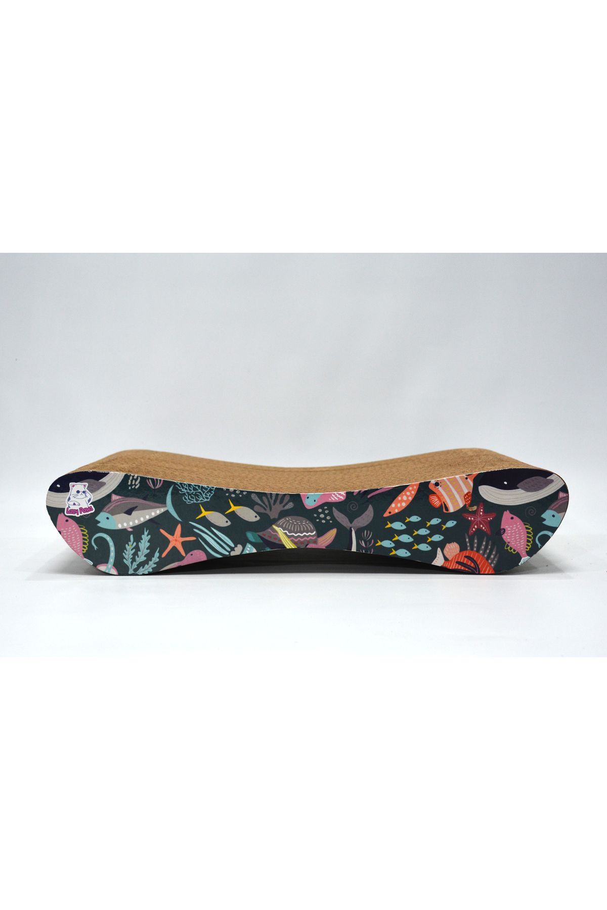 Lazy Paws-Cardboard Cat Scratching Sofa - Set of 2 - Ocean Pattern 2
