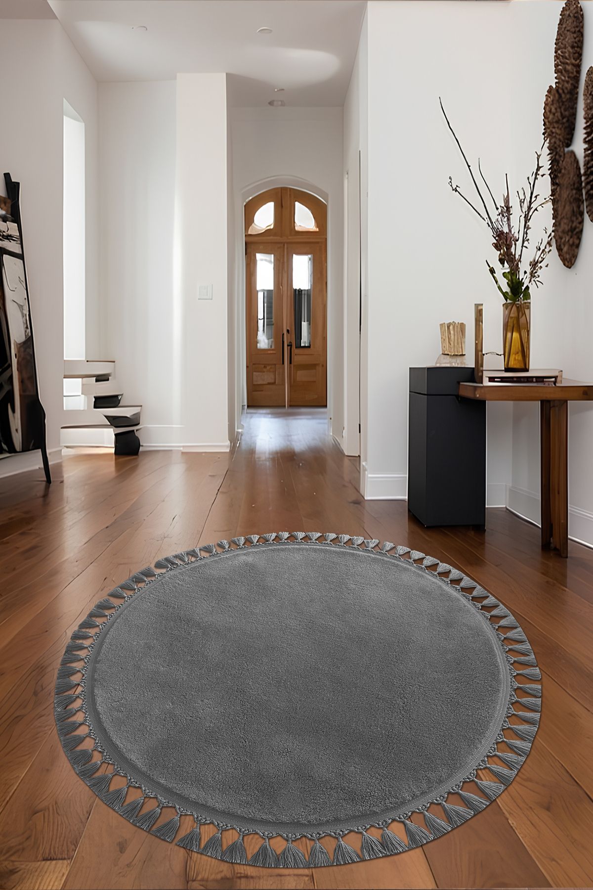 KEVLİNE Kevline Home Yıkanabilir Kaymaz Taban Saçaklı Peluş Salon Mutfak Çocuk Odası Halısı
