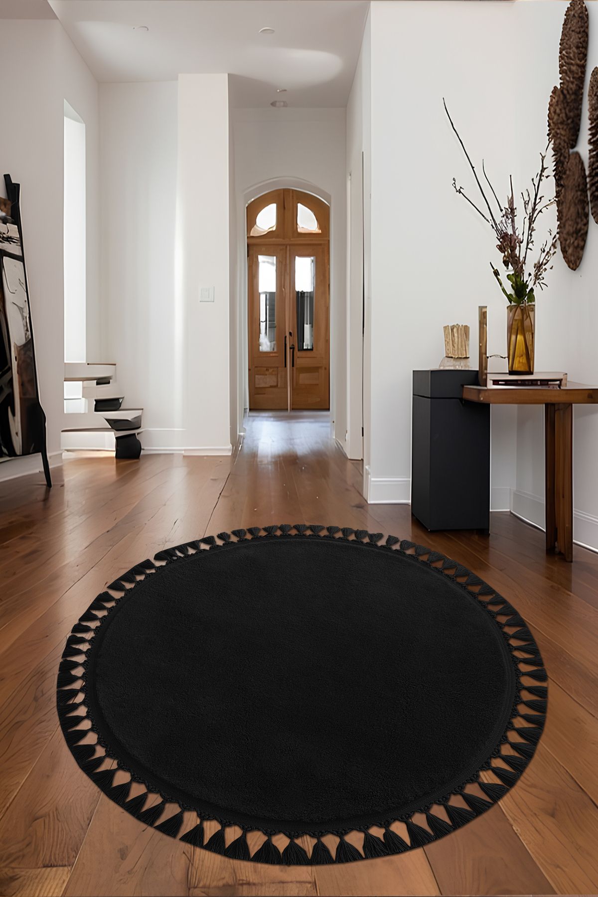 KEVLİNE Kevline Home Yıkanabilir Kaymaz Taban Saçaklı Peluş Salon Mutfak Çocuk Odası Halısı