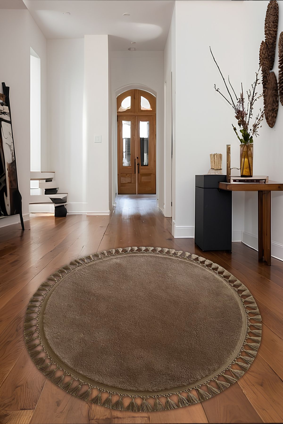 KEVLİNE Kevline Home Yıkanabilir Kaymaz Taban Saçaklı Peluş Salon Mutfak Çocuk Odası Halısı