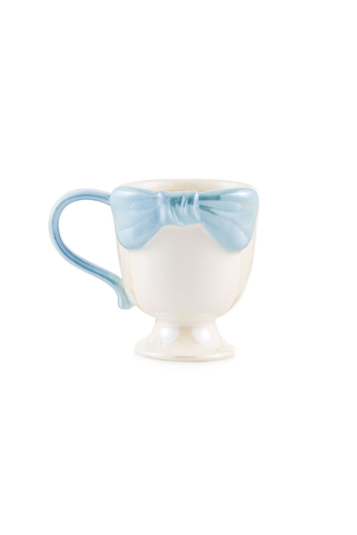 LC Waikiki-Lcw Home White Bow Patterned Ceramic Mug 300 ml 5