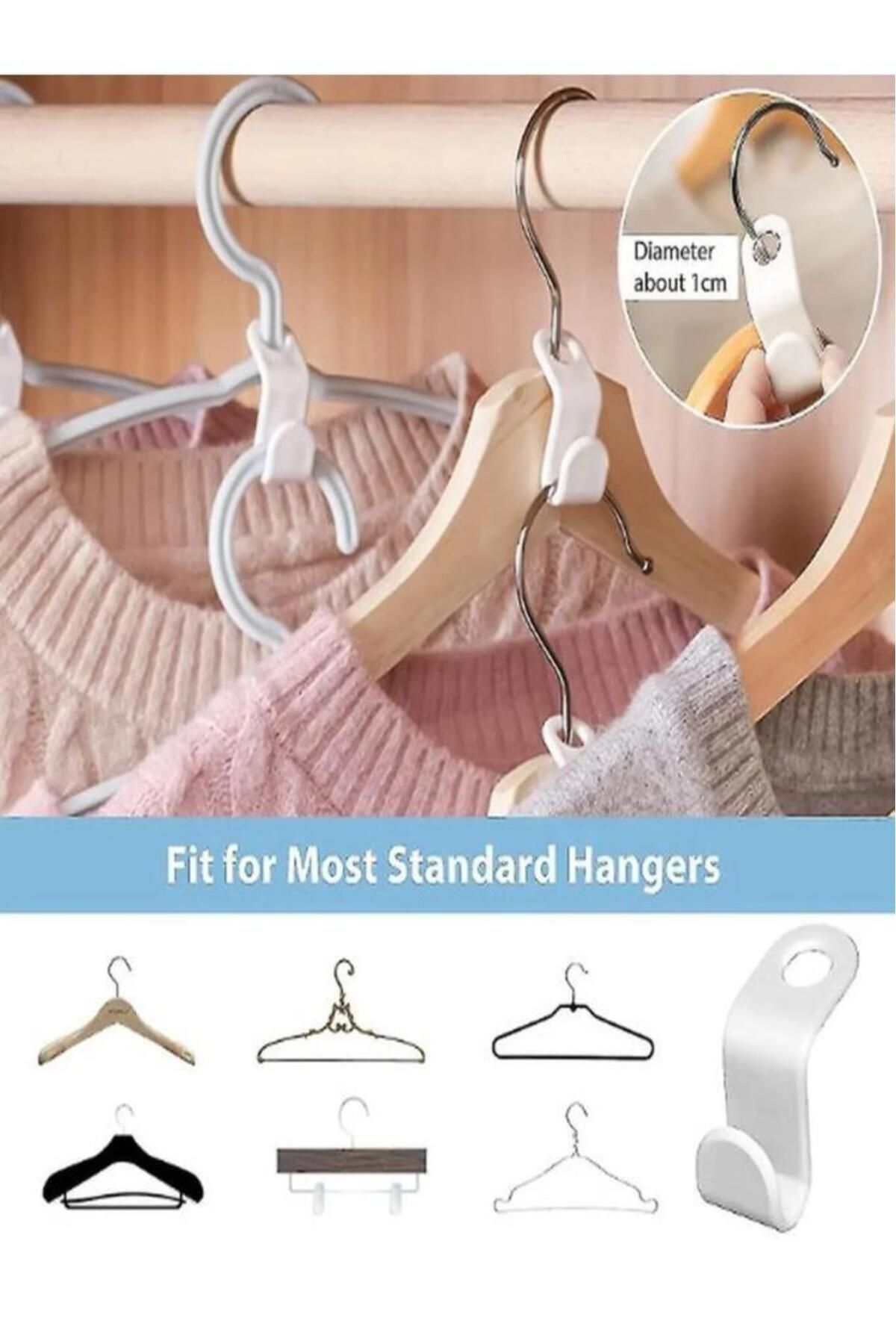 jetfast-30 Pieces Multi-Purpose Hanger Multiplexer Hook Hanger Duplicating Apparatus 3