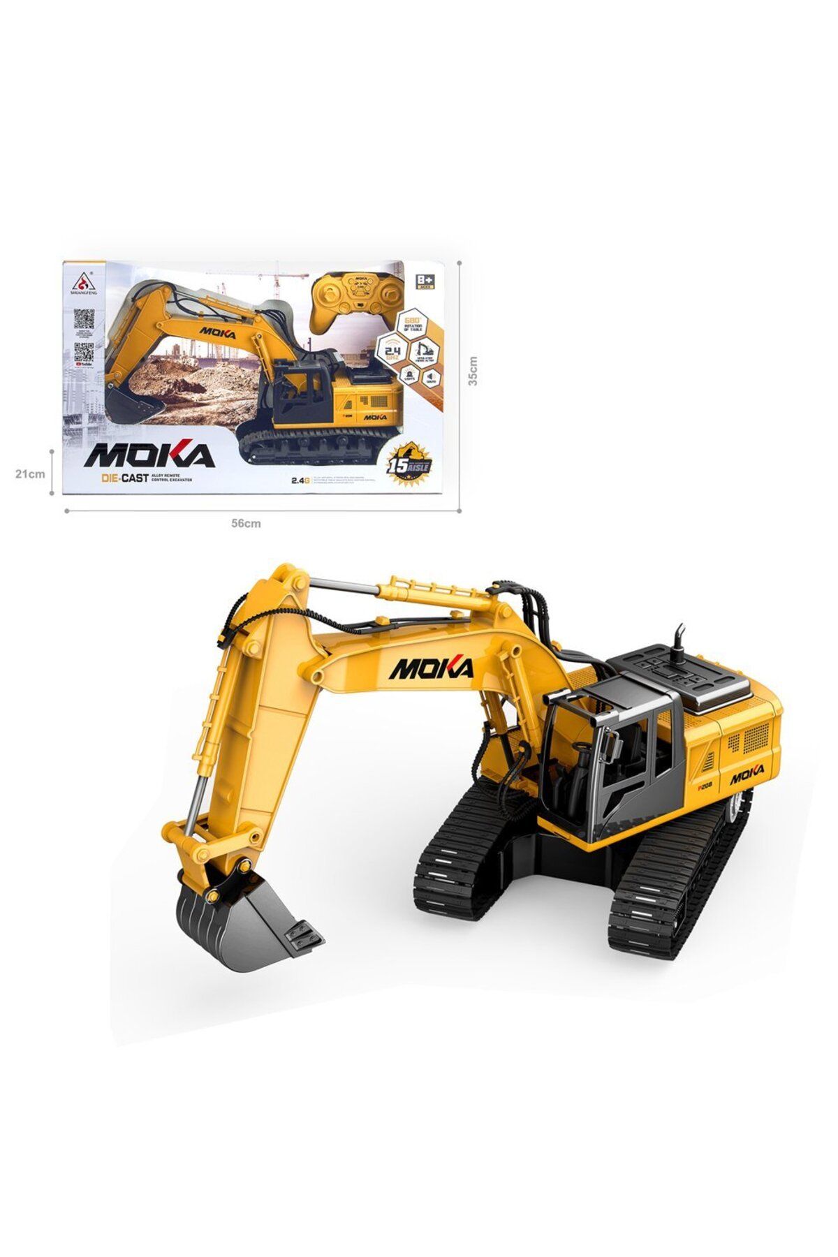 STEM-2.4 GHz Remote Control Excavator with Lights and Sound 3