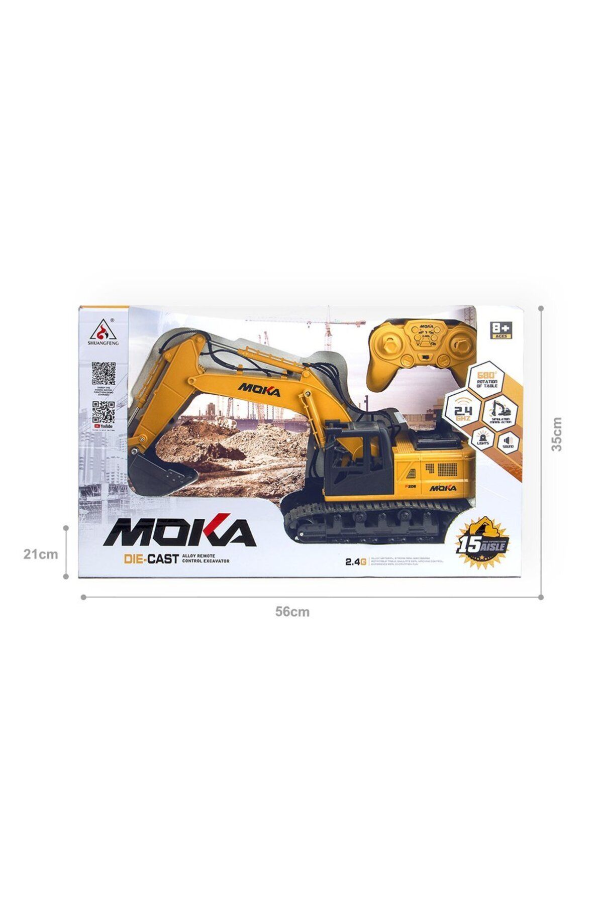 STEM-2.4 GHz Remote Control Excavator with Lights and Sound 4