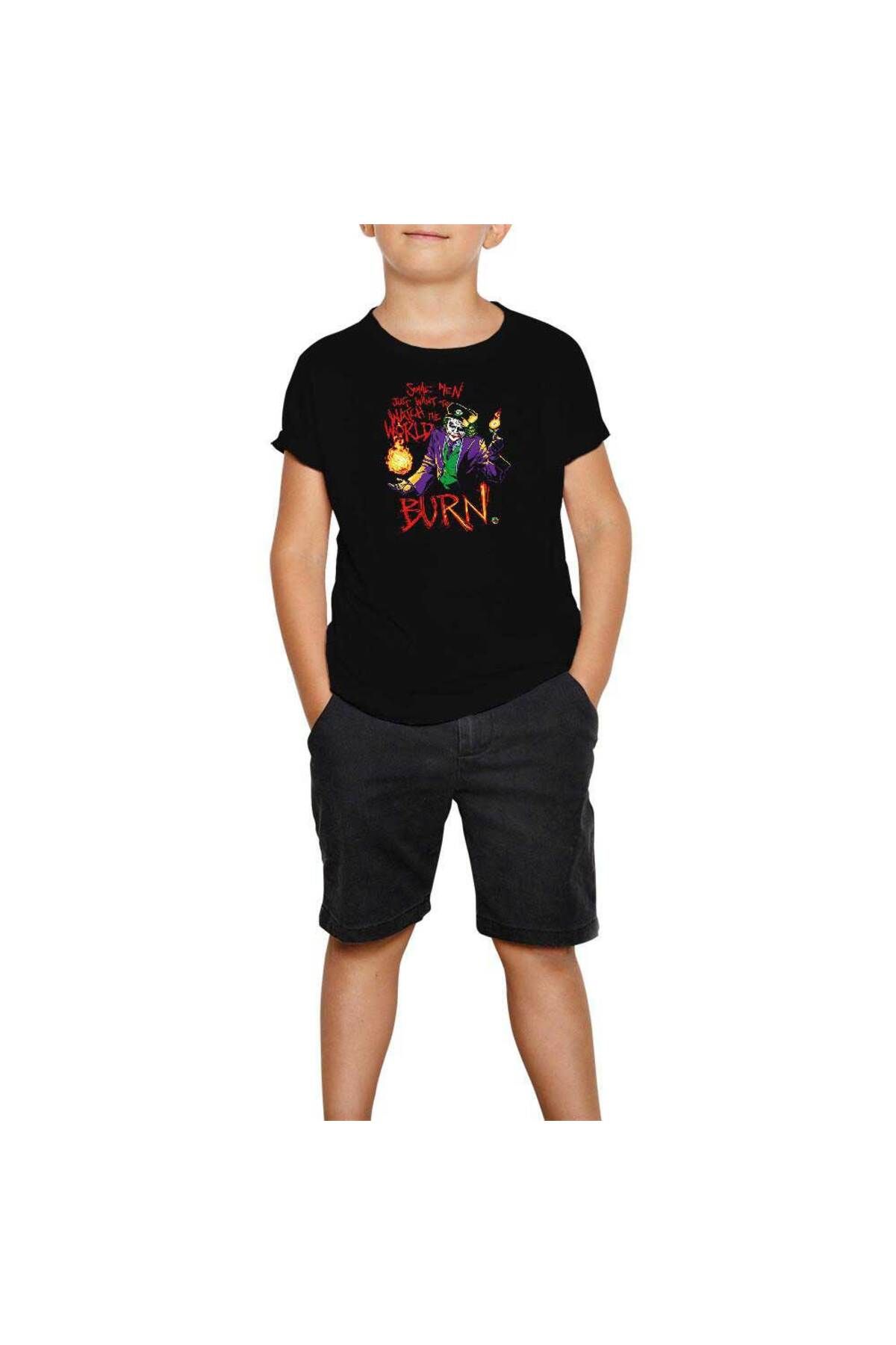 Z zepplin Tricou Pentru Copii Suicide Squad Jokr Burn Negru Unisex - 5–6 years