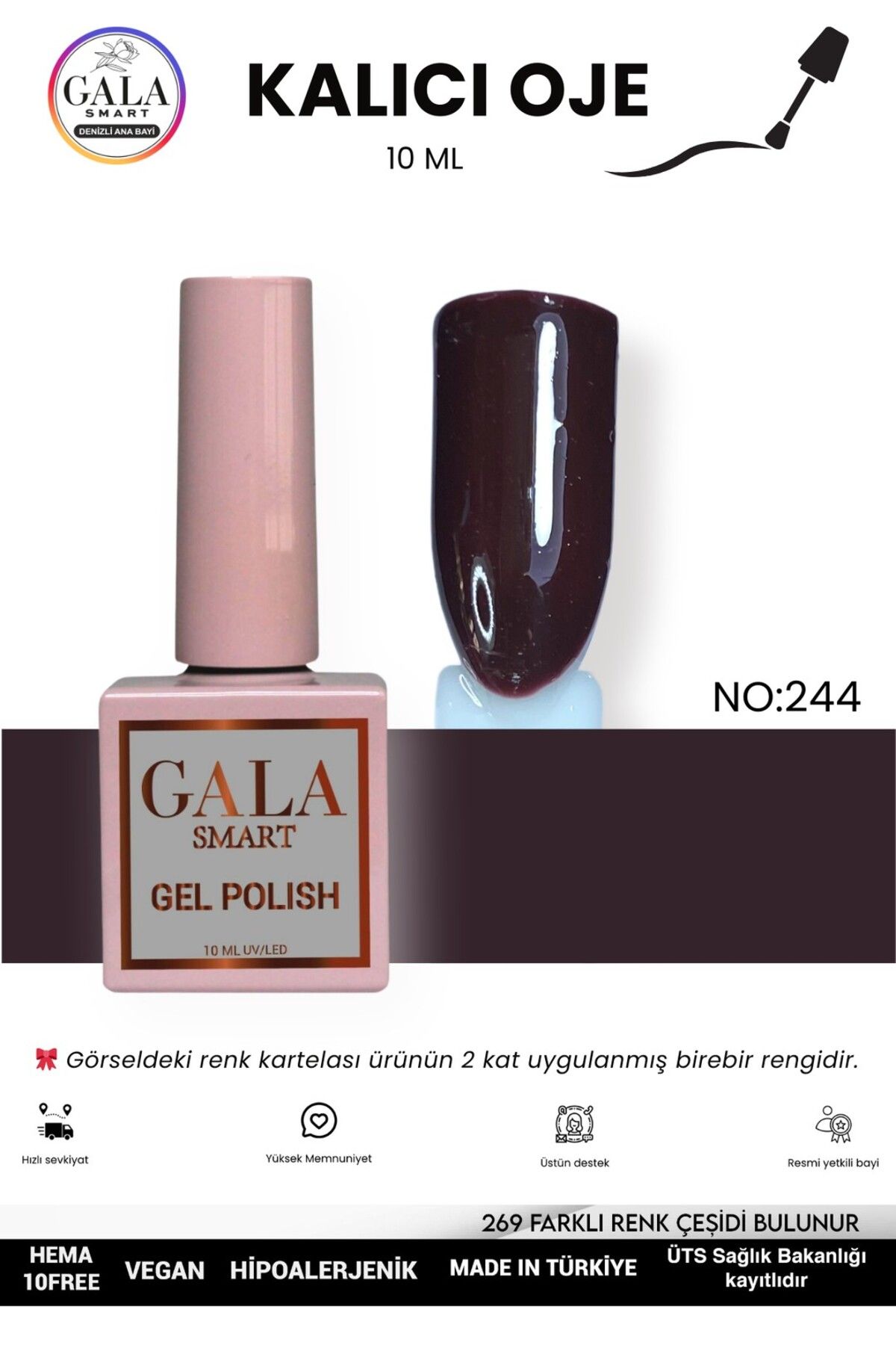 gala smart BORDO KALICI OJE 10 ML