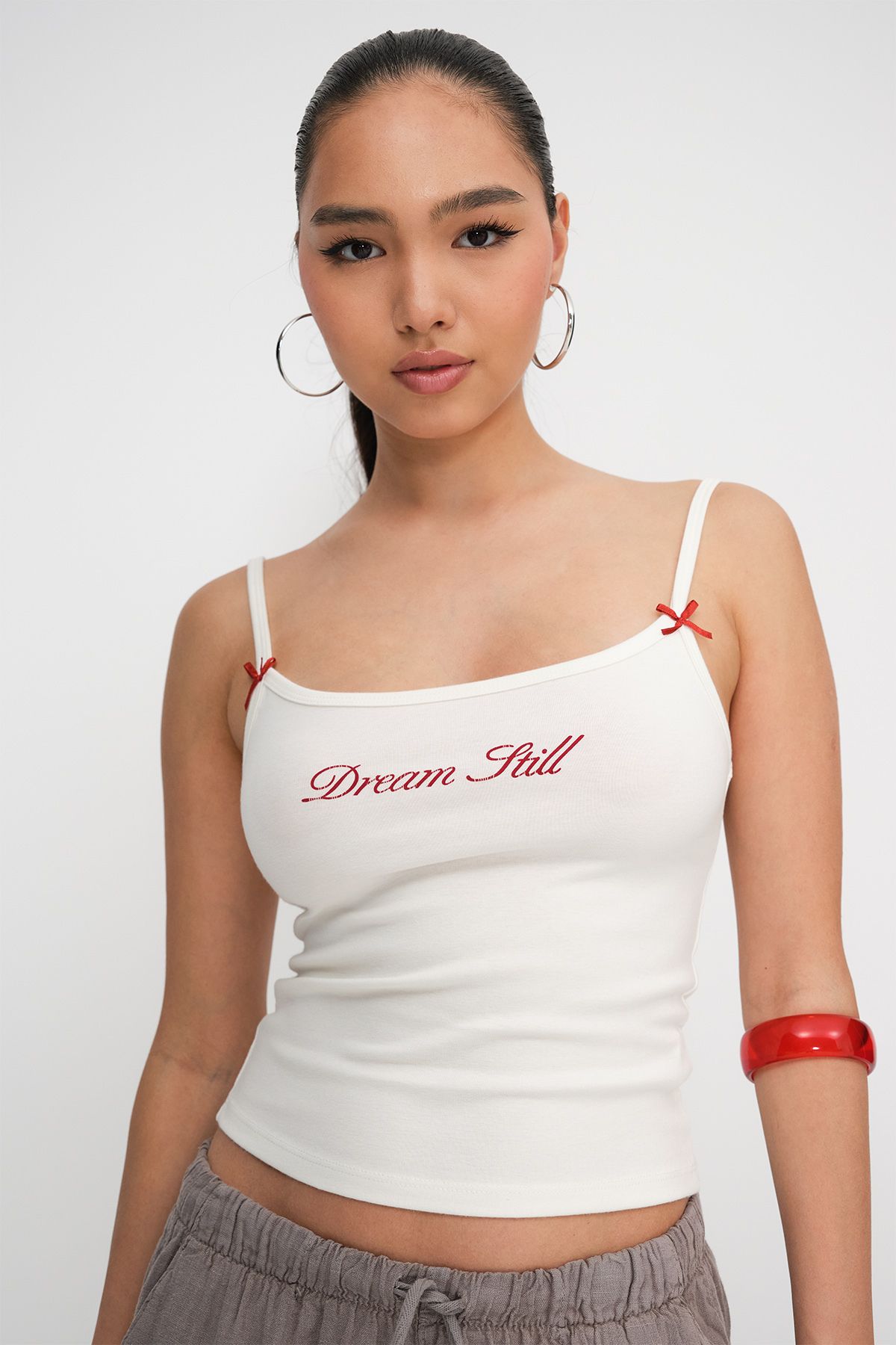 Addax-Modal Undershirt with Bow Detail A1711 2