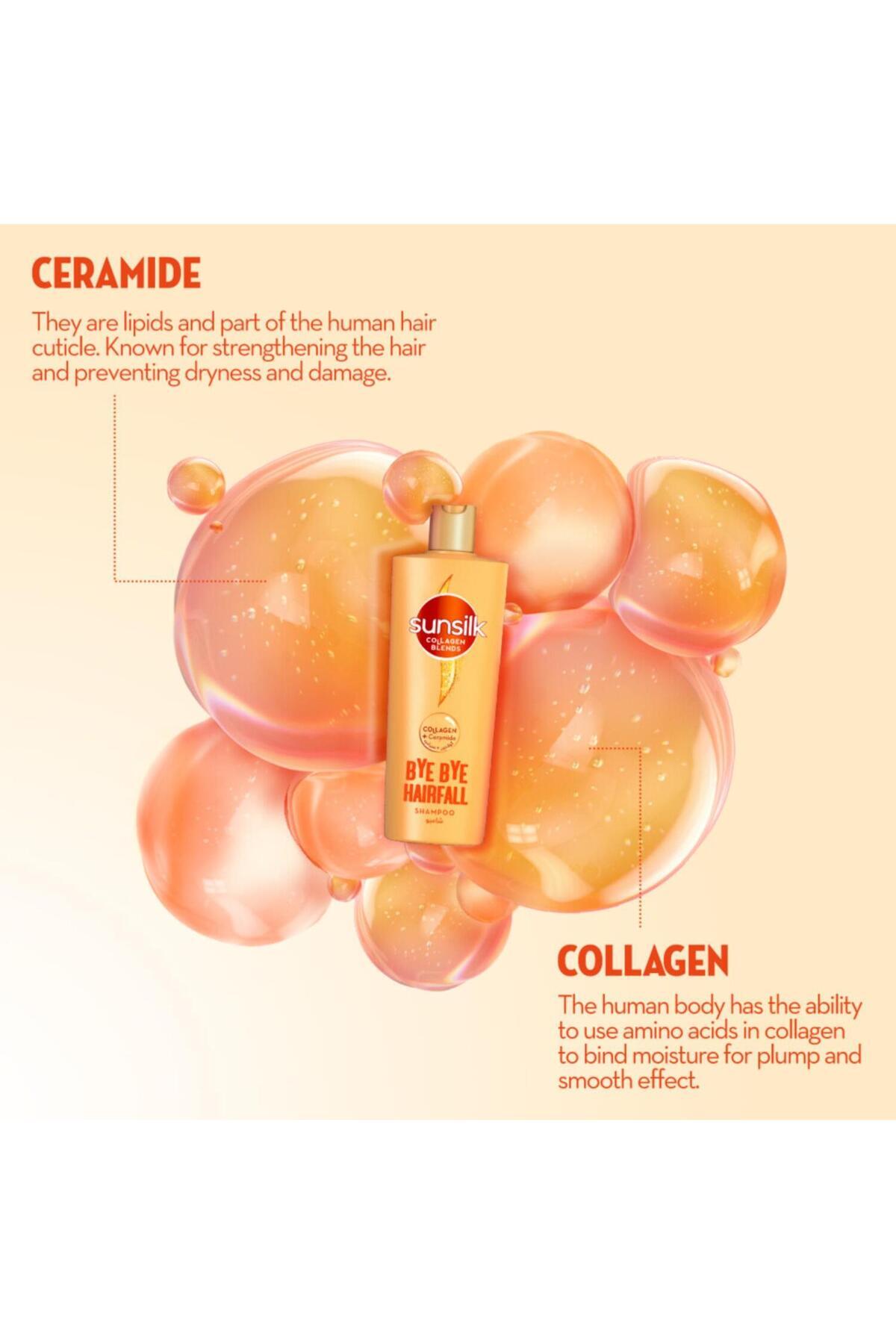 Sunsilk-Bye Bye Hair Fall Collagen Shampoo 350 ml | Strengthens & Reduces Hair Fall 5