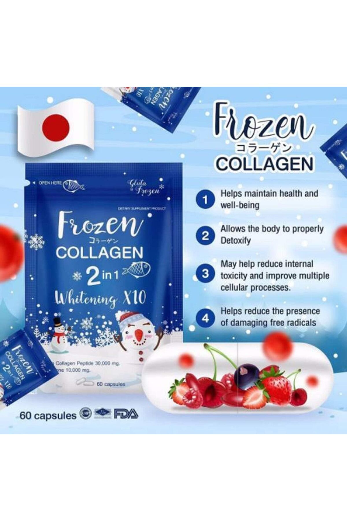 Frozen-Collagen 2-in-1 Whitening X10 Glutathione 3