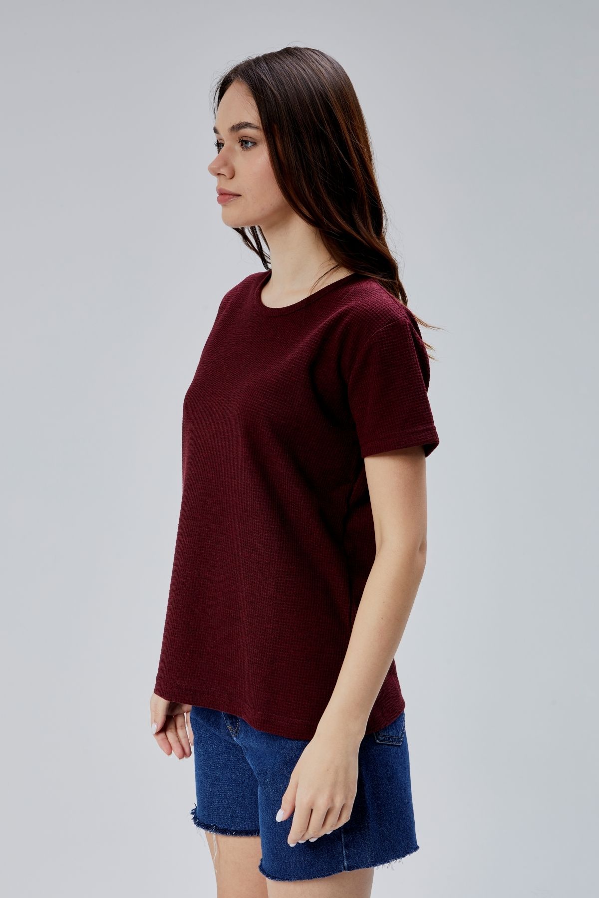 M MOONCOVER-Women's Basic Textured T-Shirt 4