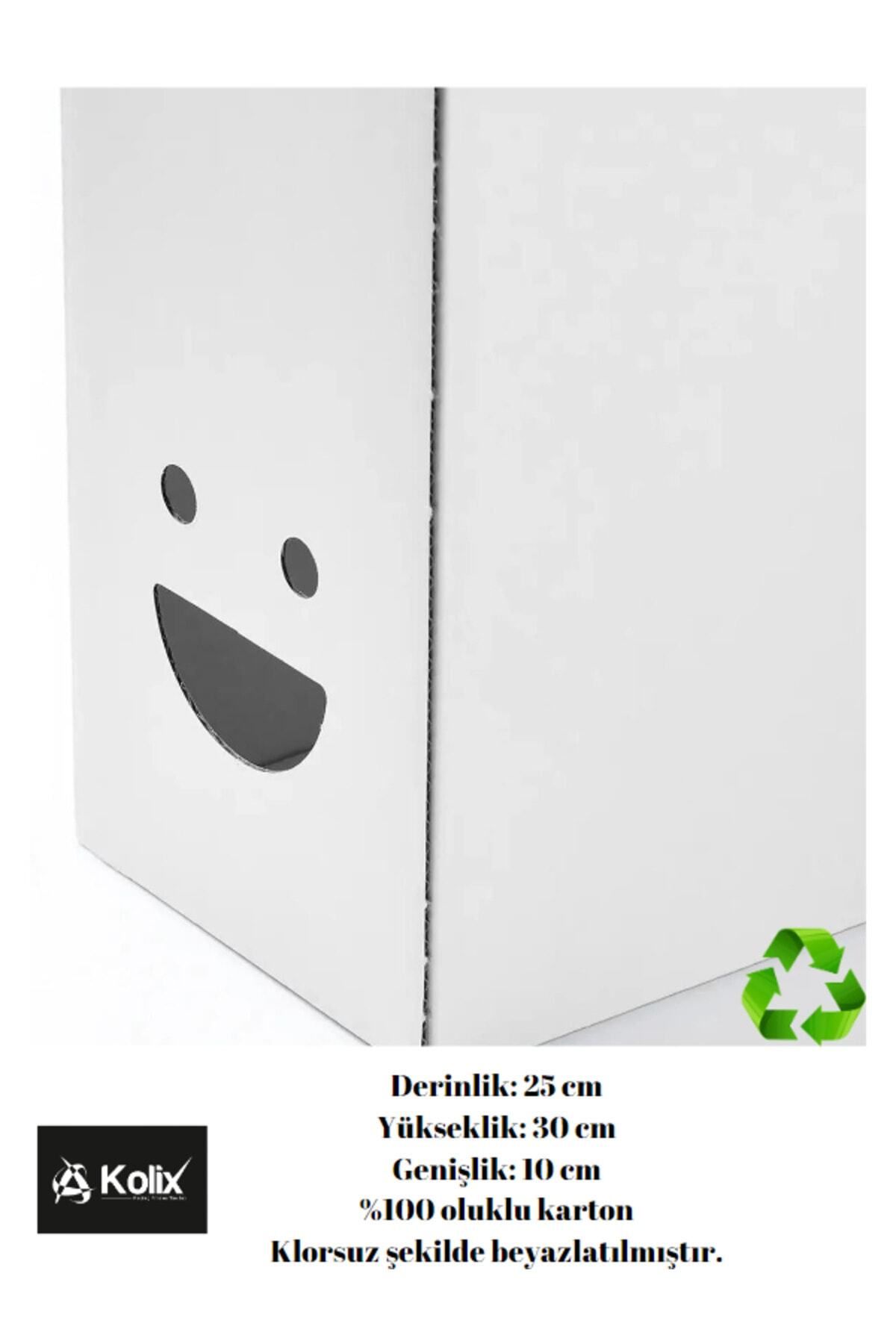 KOLİX-Magazine File Set Cardboard Folder Smiley Face White 2 PCS 7