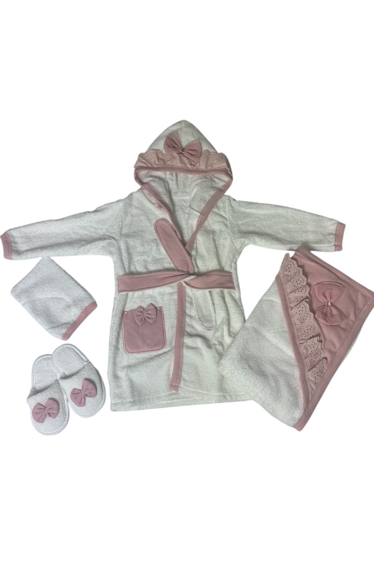 Zıpır Baby bebek bornoz takımı