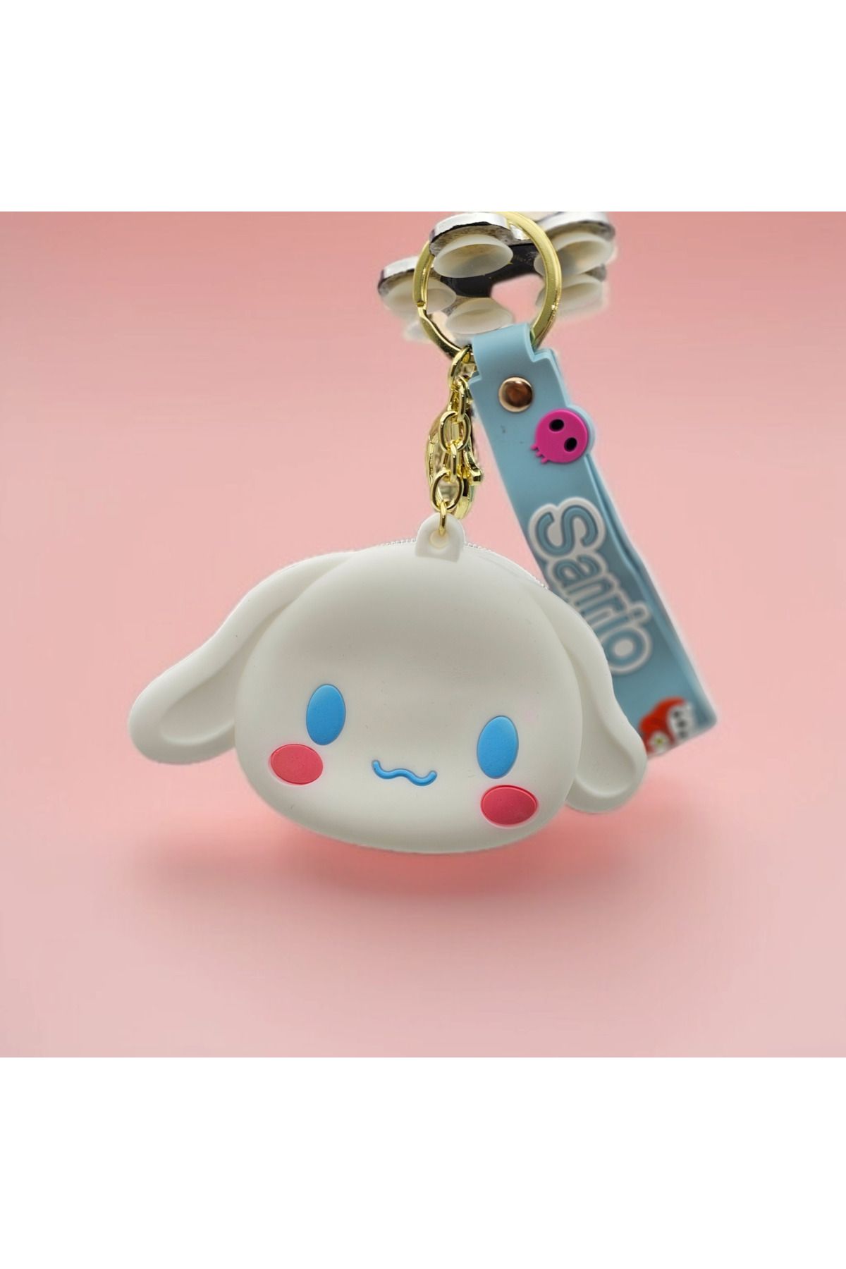 Meyra Accessories Sanrio kawai cüzdan mini silikon yumuşak fermuarlı cüzdanlı anahtarlık peluş oyuncak
