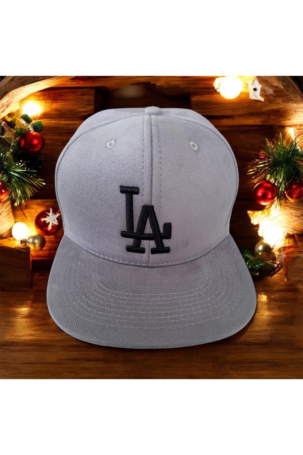 awix Spor Unisex LA Los Angeles Nakışlı Hip Hop Snapback Rapper Basket Cap Şapka BEYAZ