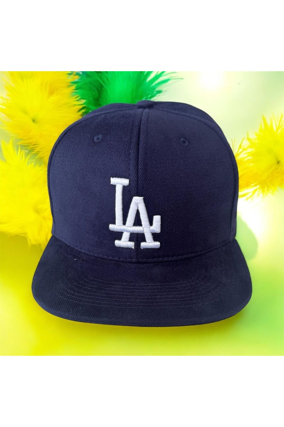 awix Spor Unisex LA Los Angeles Nakışlı Hip Hop Snapback Rapper Basket Cap Şapka BEYAZ