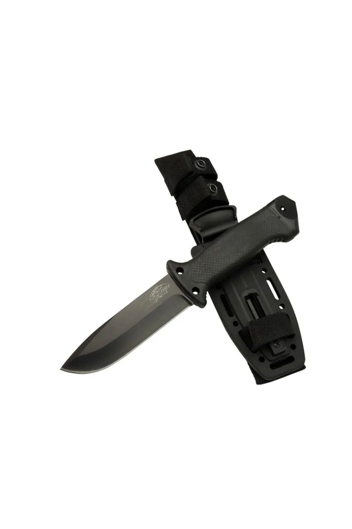 Serero Tiger Tactical Htm 3321 A Siyah Outdoor / Survival Bıçak 27cm - Kauçuk Sap, Kılıflı, Kutulu