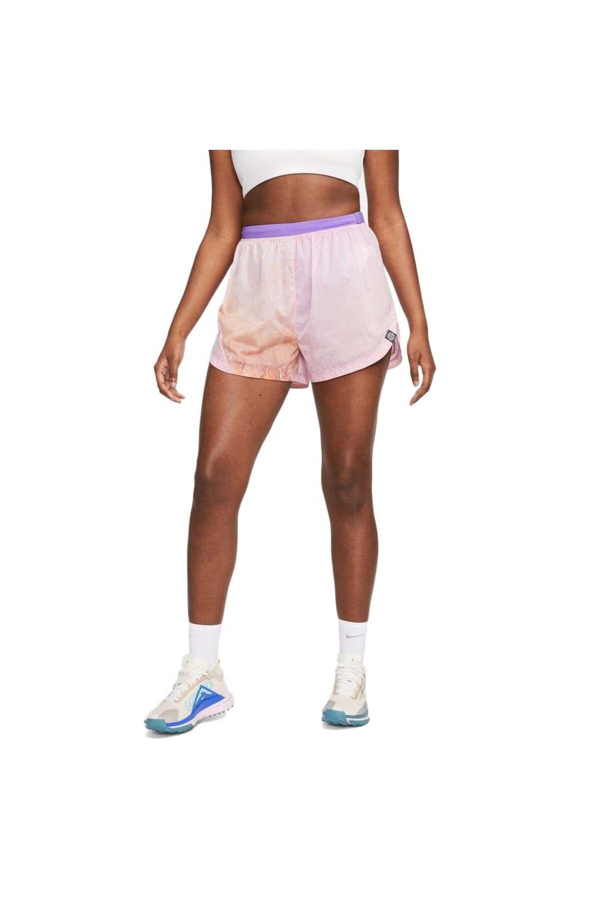 Nike Pantaloni Scurți De Damă Nike W Nk Trail Rpl Mr 3 Br Short Roz Femeie - M