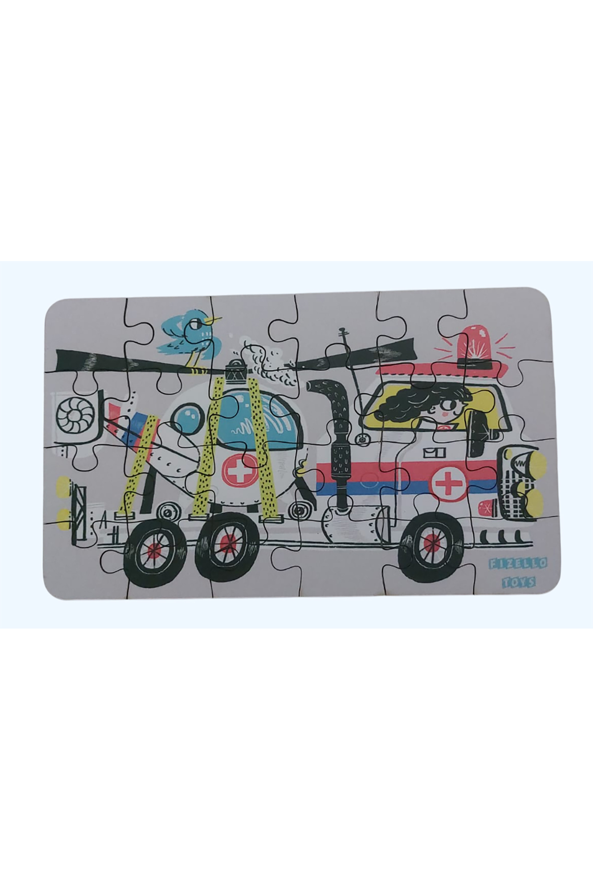 Helicopter Ambulance - Helicopter Ambulance / Small Puzzle Montessori 3-7 Years 24 Pieces