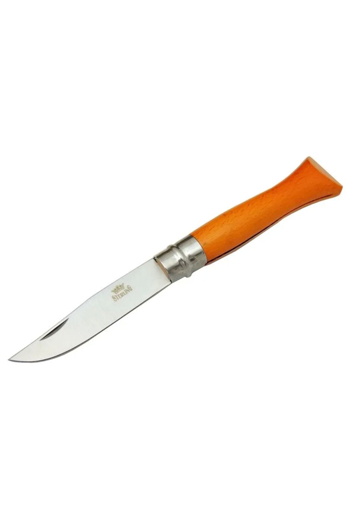 Serero T0196 Bahçe 16 Cm - Ahşap Turuncu Sap, Bilezikli, Kılıflı