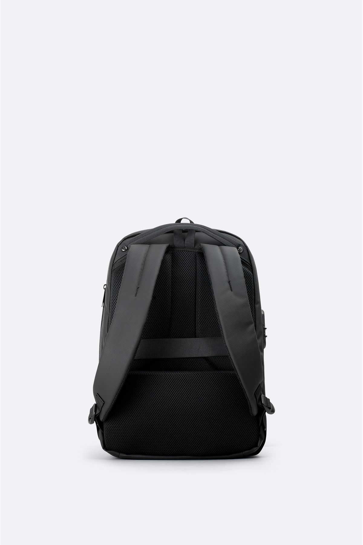Avva-Men's Black Backpack with USB Cable Entry and Lock System A42Y9127 8