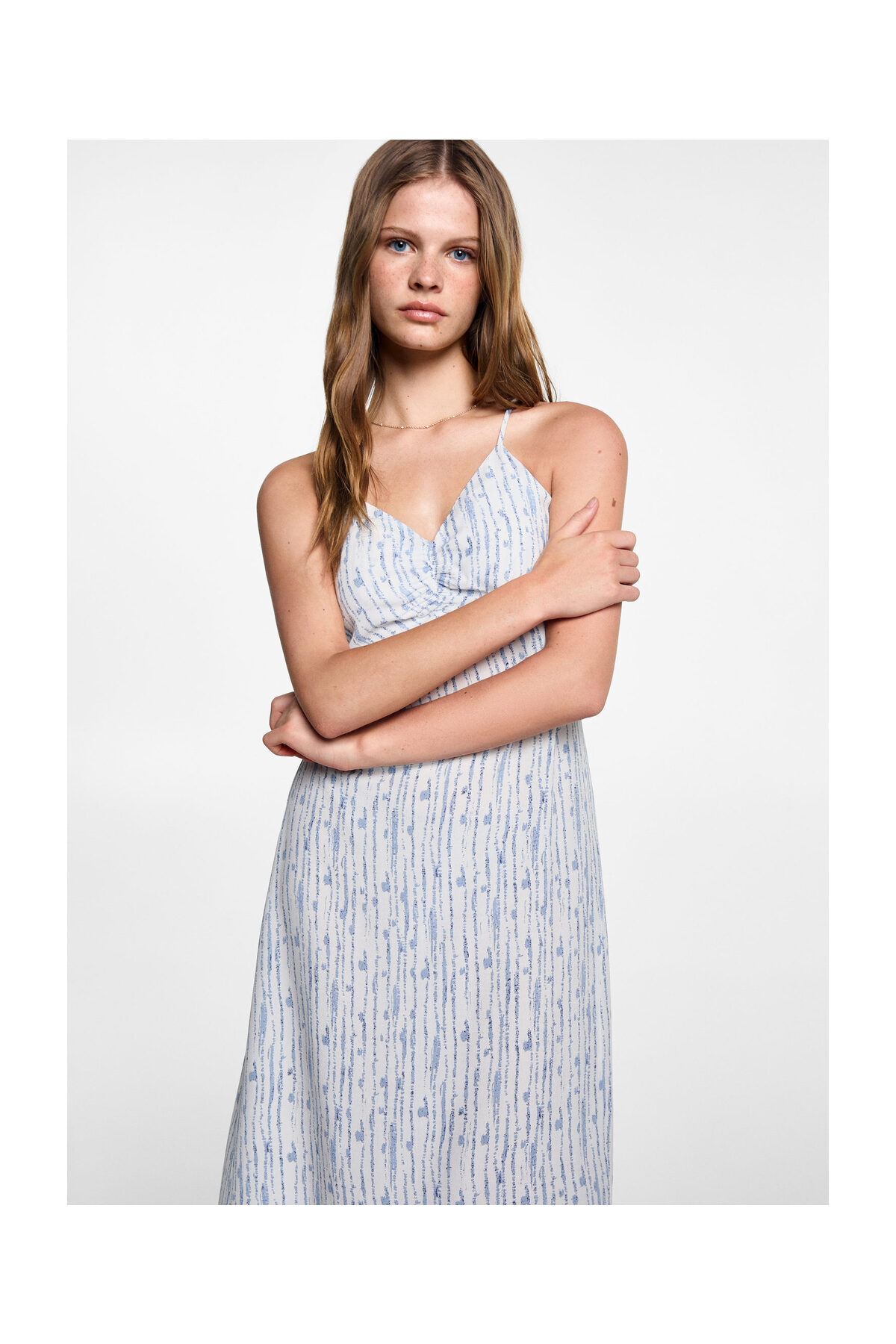 لباس مجلسی دخترانه سفید منگوMANGO Kids | 77070639-02 اورجینال - تصویر 9