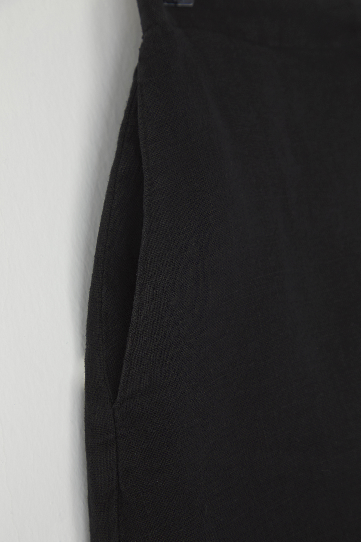 Trendyolmilla  Siyah %100 Keten Mini Etek TWOSS25ET00142 - Görsel 5