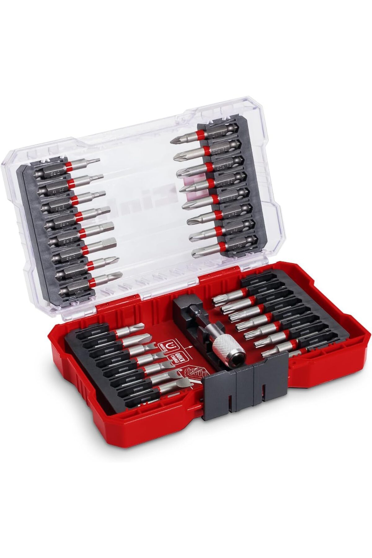 DERİK dsr M-Case 33 Parça Uç Seti (50mm S2 Uçlara Sahip Akülü Vidalamalar Ve Elektrikli Matkaplar iç