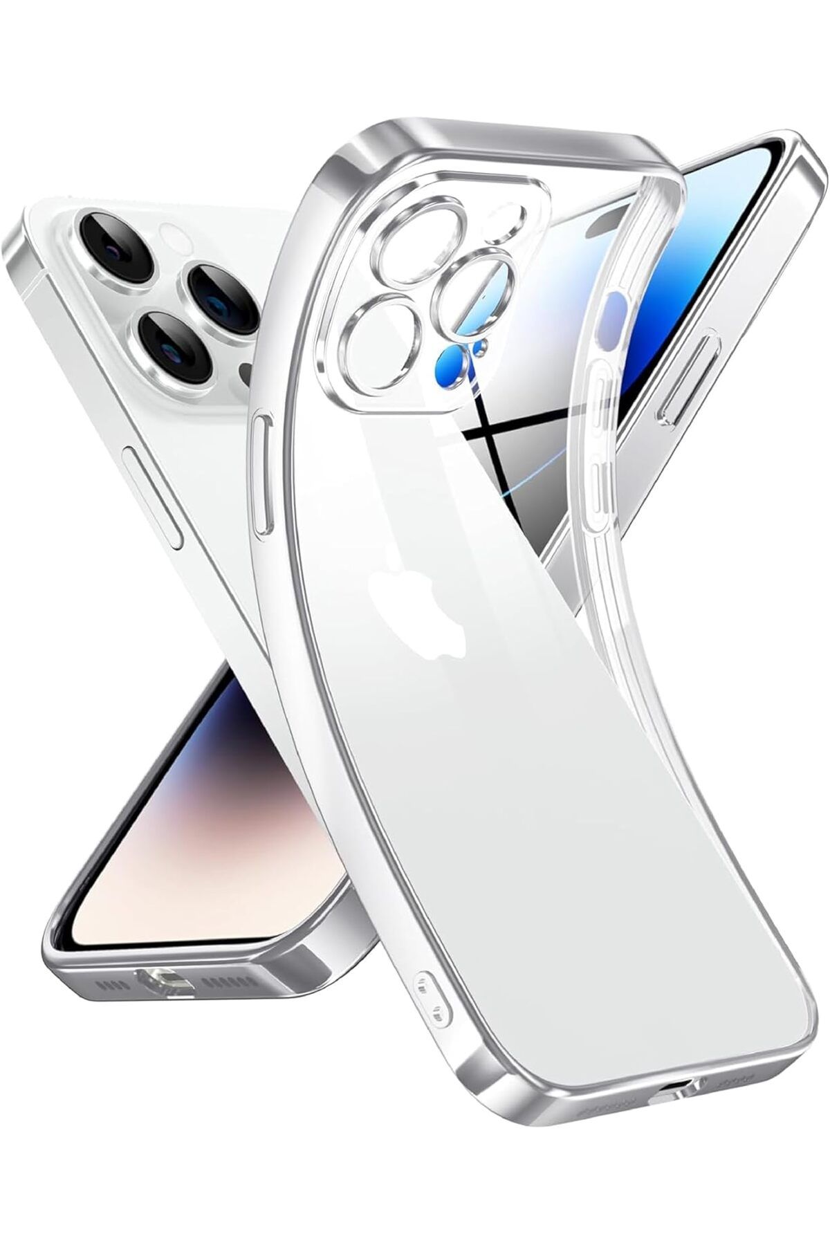 ÇAĞUR KDROGLU İPhone 13 Pro Max Kamera Korumalı Şeffaf Silikon Kılıf YENİ 1109945