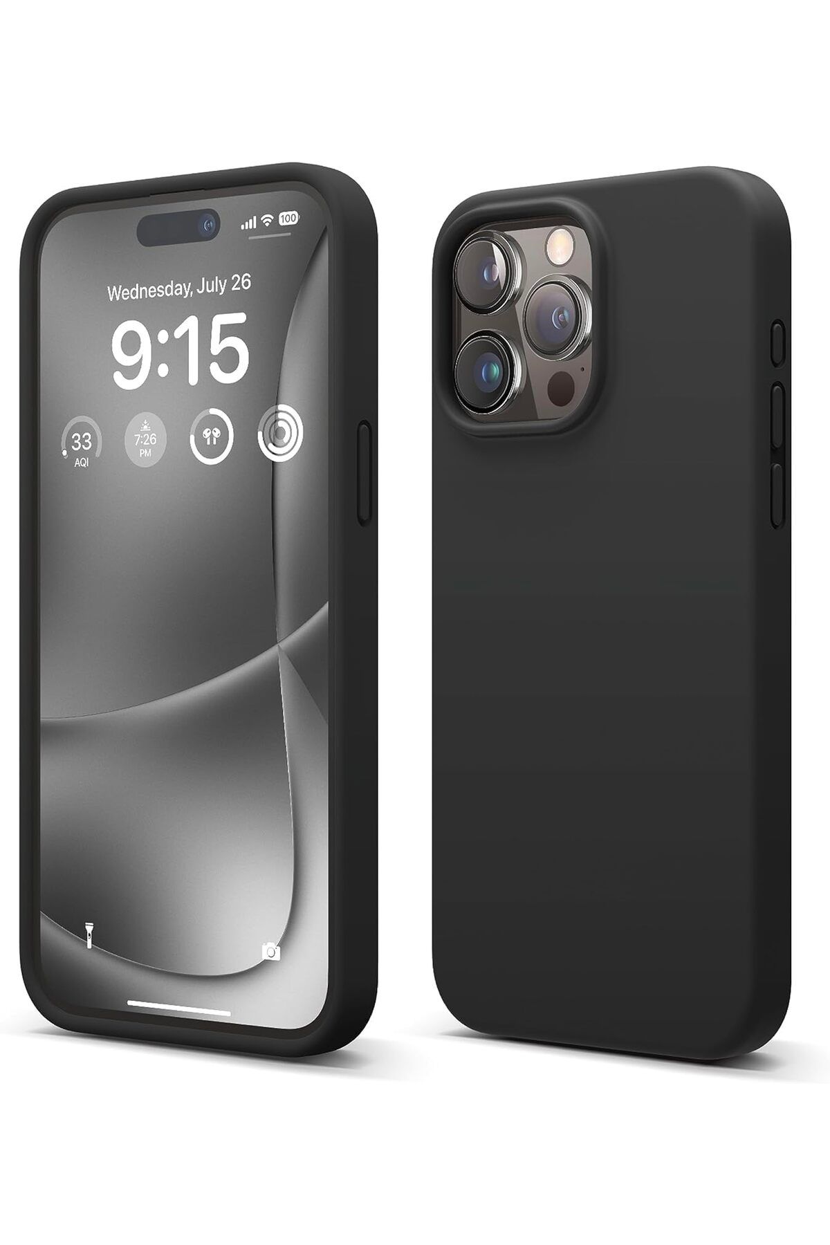 MEGOBİNE WHERE iPhone 14 Pro Max Uyumlu Özel İpeksi Dokunuş Hissi Veren İçi Yumuşak Kadife Lansman Sili