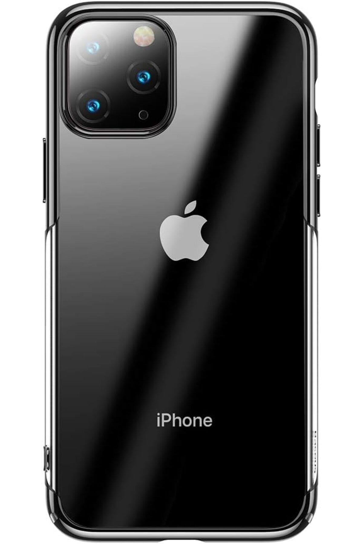 MEGOBİNE WHERE Glitter, iPhone 11 Pro Max Cep Telefonu Kılıfı, Şeffaf/Transparan, Siyah ZTML SYFT 1139610