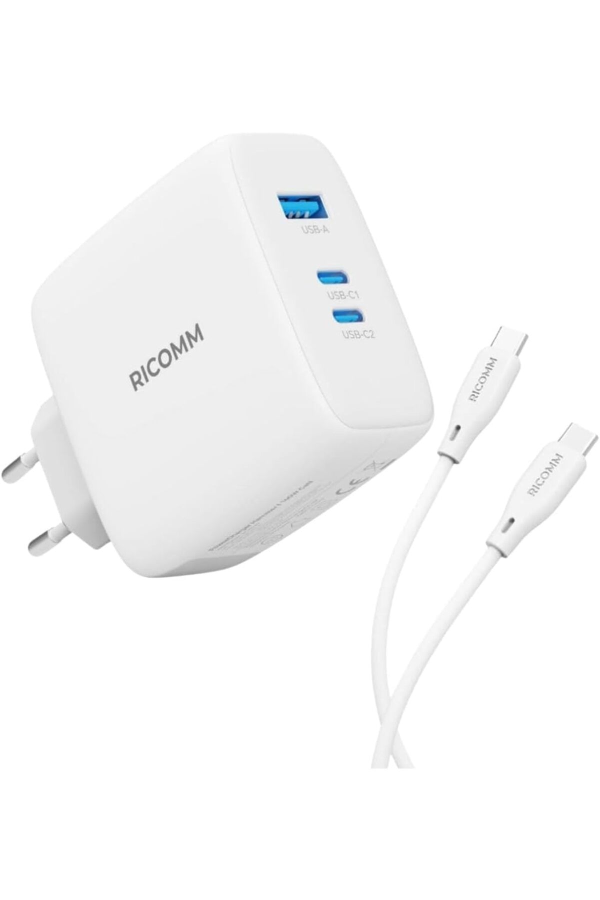 KDROĞLU KDROGLU 140W GaN 3 Portlu USB-C + USB-A Şarj Aleti QC5.0 PD3.1 iPhone, iPad, , Xiaomi, Notebook, Ma
